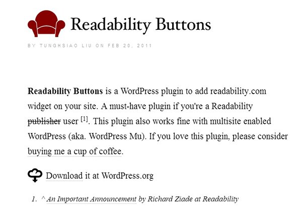 readability buttons