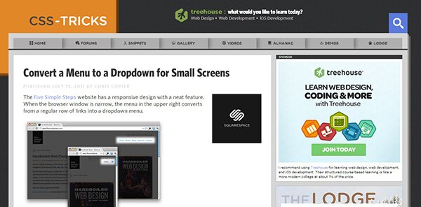 convert a menu to a dropdown