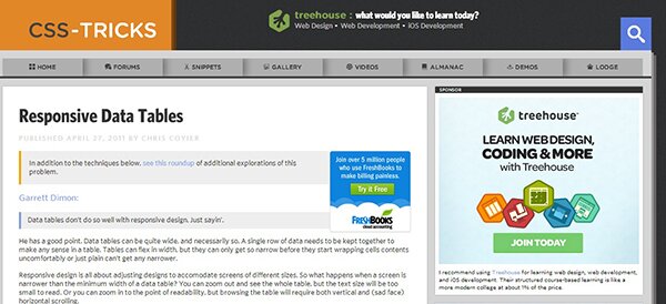 responsive data tables