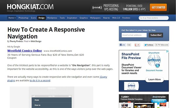 responsive navigation
